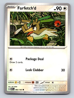 Farfetchd HP 90 Leek Clobber Attack Basic Pokémon Card