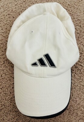 Adidas Junior Cotton Baseball Cap, White, M (7 1/8)