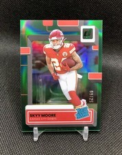 2022 Clearly Donruss Skyy Moore /25 “RATED ROOKIE” GREEN SSP Rookie Card No. 74