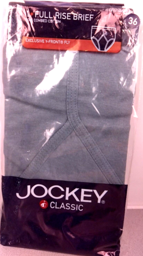 Jockey 100% Combed Cotton Y Front Green Full Rise Brief Size 36- New (68)