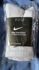 3 PAIRS Nike White Cotton Socks - SIZE 6-8 Cotton Crew Socks