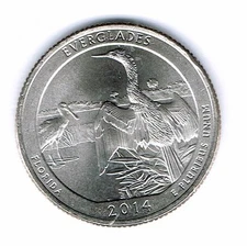 2014-S Brilliant Uncirculated Everglades National Park Quarter Coin!