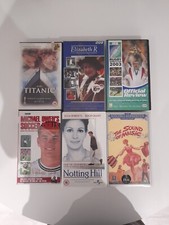 6 Tape VHS Bundle Titanic Notting Hill Queen Elizabeth Sound Of Music Sport VHS