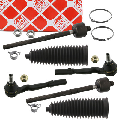 2x febi Spurstange + Kopf + Manschette für MERCEDES W211 S211 CLS C219 vorne