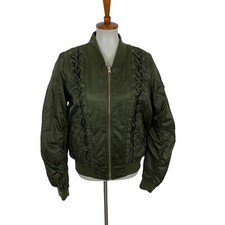 Red Fox Women’s Jacket Xl Green Bomber Puffer Jacket