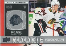 PIUS SUTER ~ 2021-22 Upper Deck ROOKIE RETROSPECTIVE #RR-11 ~ Chicago Blackhawks