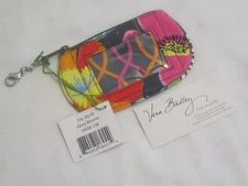 Vera Bradley JAZZY BLOOMS Clip ZIP ID Coin KEY Case COSMETIC for PURSE Bag   NWT