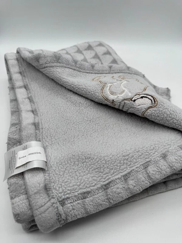 Lambs & Ivy Disney Baby Gray Lion King Simba Fleece Appliqued Baby Blanket 30x40 - Image 3 of 4