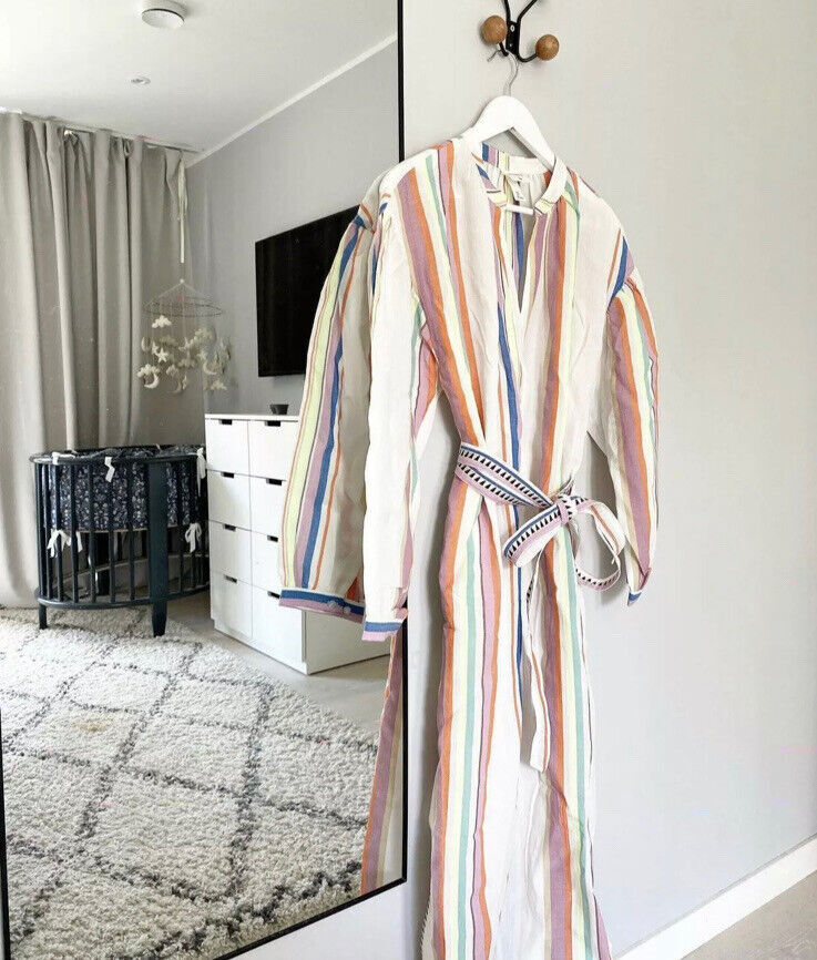 Lemlem x H&M Designer * sz XS, S Lyocell Striped Kaftan