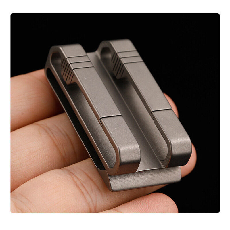 Titanium Alloy Quick Buckle Detach Belt Waist Hanging Men Car Keychain EDC Tool