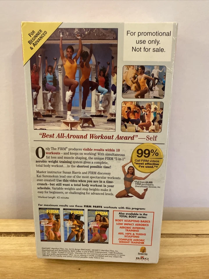 The Firm VHS Tape Total Body Workout 42 Minute Short Time Crunch Sealed - Image 2 of 3