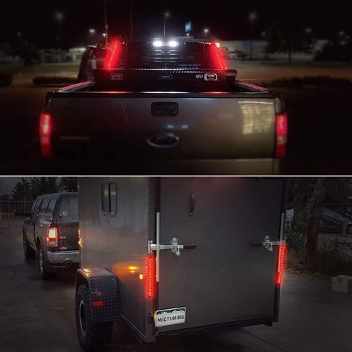DOT-Compliant 2x 15LED Red Light Bar - 10'' Trailer Reverse/Tail Strip - Picture 5 of 11