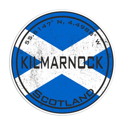 2 x 10cm Kilmarnock GB UK Vinyl Stickers Travel Sticker Laptop