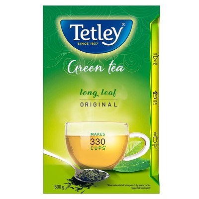 Tetley Long Leaf Original | All-natural Green Tea with Anti-Oxidants | 500 GM