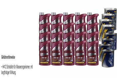 20L Motoröl MANNOL Legend+Ester 0W-40 4xLeak-Stop+Motor Flush