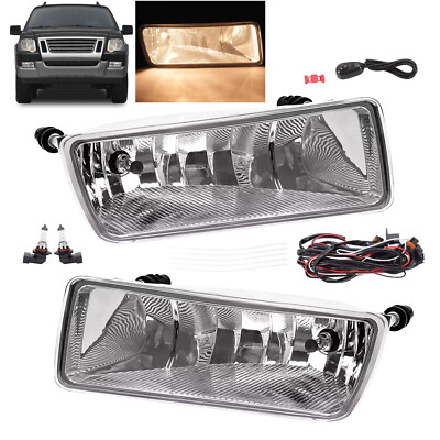 Fit For 2006-2010 Ford Explorer Left & Right Side Bumper Fog Light Driving Lamp