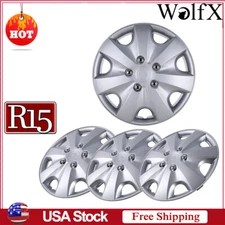 4 Pcs Hubcap Wheel Cover Replacement R15 Hub Caps Universal Exterior Accessories