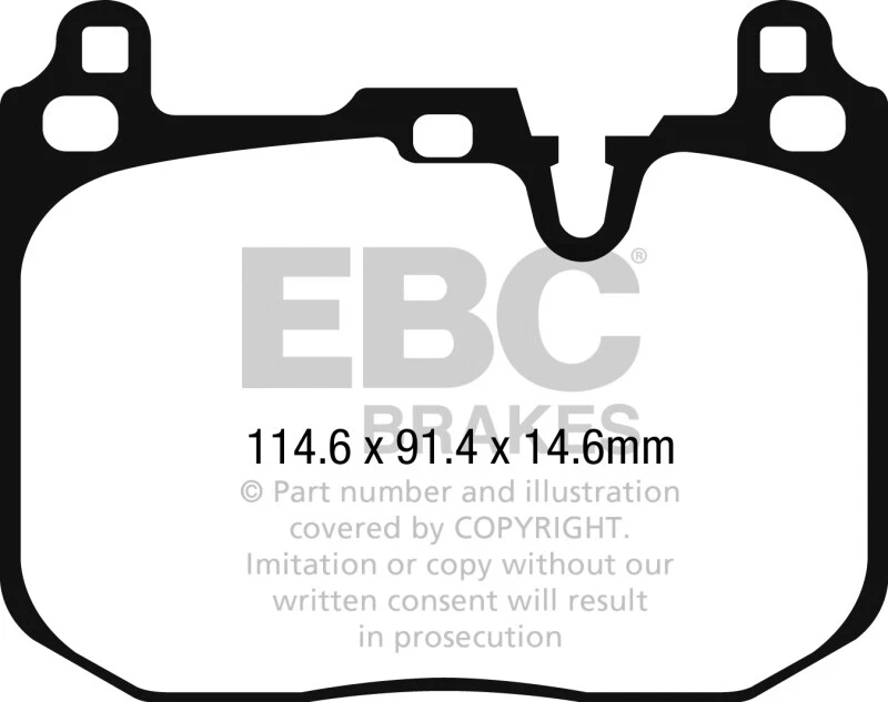 EBC for 2014+ Mini Cooper John Cooper Works Ultimax2 Front Brake Pads - Image 4 of 4