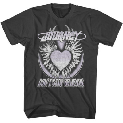 Journey Don't Stop Believing Heart Smoke Adult T-Shirt