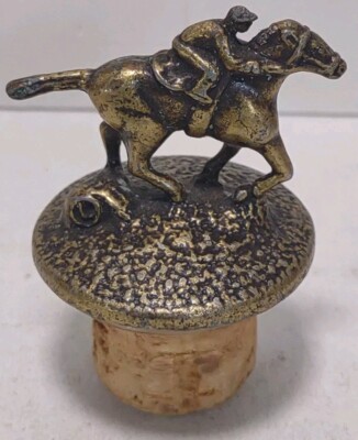 Blanton's Bourbon Bottle Stopper Letter L Race Horse Jockey Cork Topper