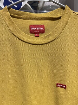 Supreme F/W 2017 | Small Box Logo Pique Tee | Yellow Gold | M | T