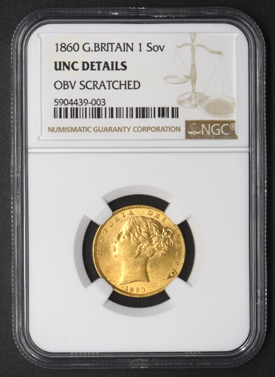 1860 Great Britain 1 Gold Sov NGC UNC Details - COINGIANTS - | eBay