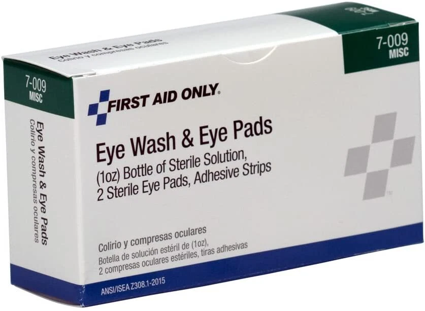 4 Kits 1 Oz Eye Wash Kit FIRST AID ONLY Eye flushing solution With Pads & Strips - Image 3 of 4