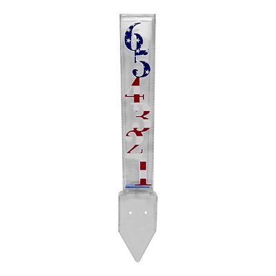 705-110F La Crosse 6'' Mountable or Stake-able Rain Gauge - American Flag