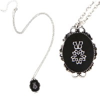 Black Veil Brides Bvb Punk Gothic Star Metal Cameo Pentagram Logo Necklace Black Veil Brides Bvb Punk Gothic Star Metal Cameo Pentagram Logo Necklace