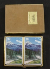 VTG. 606 CONGRESS DOUBLE DECK CANASTA PLAYING CARDS ~ MOUNTAIN STREAM 373