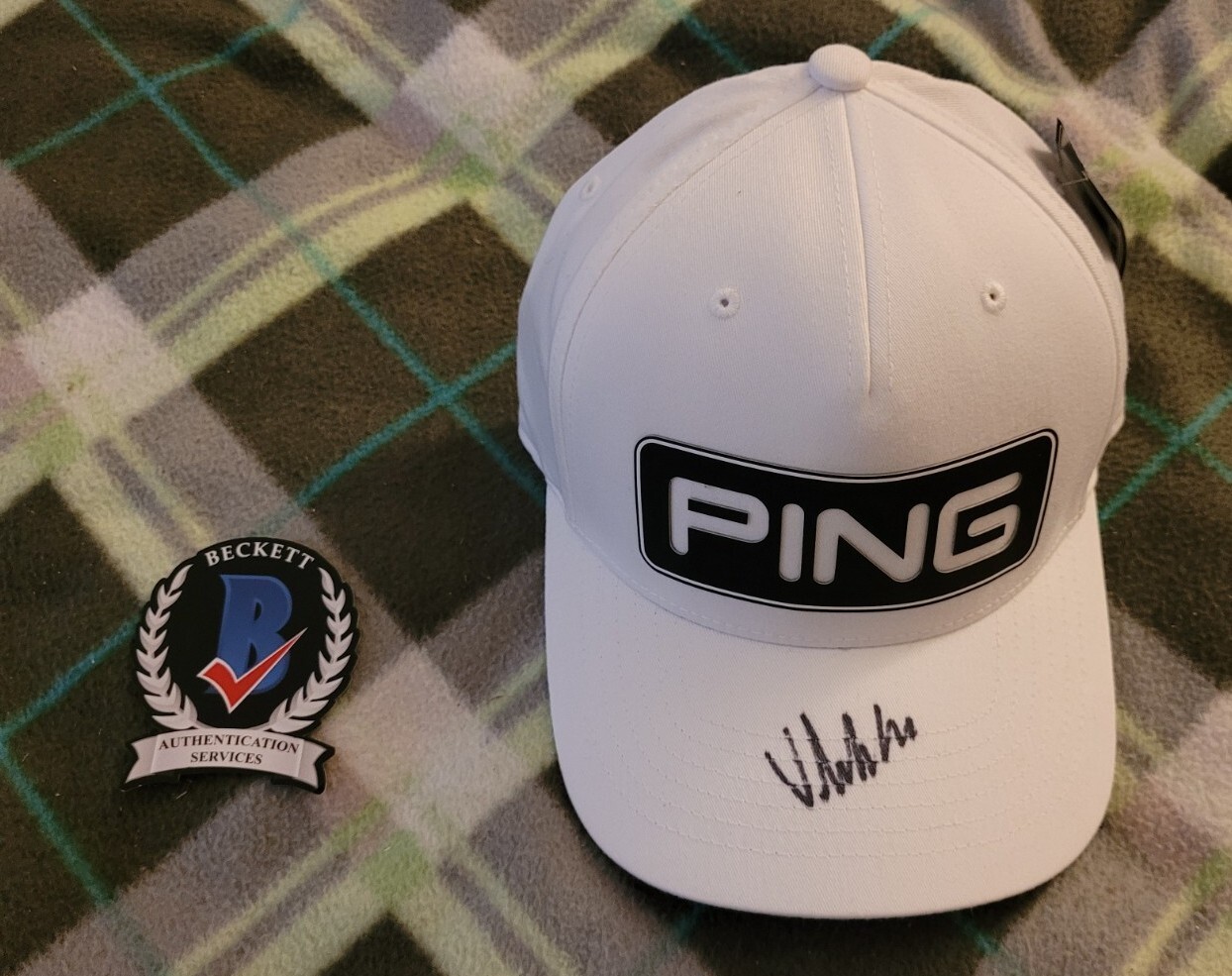 Viktor Hovland Autographed Signed Ping Golf Hat Beckett BAS COA #BJ45092 PGA 