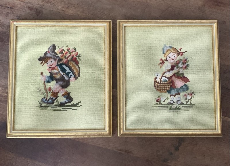 Finished Framed Needlepoint Set