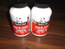 Nutri-Vet Hip  Joint 75 Chewable Dog Supplement w Glucosamine 04/2026 Lot of 2