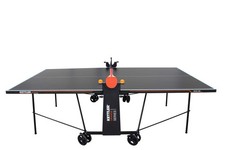 KETTLER Einsteiger Tischtennis-Platte Basic Outdoor Tisch mit Netz klappbar 