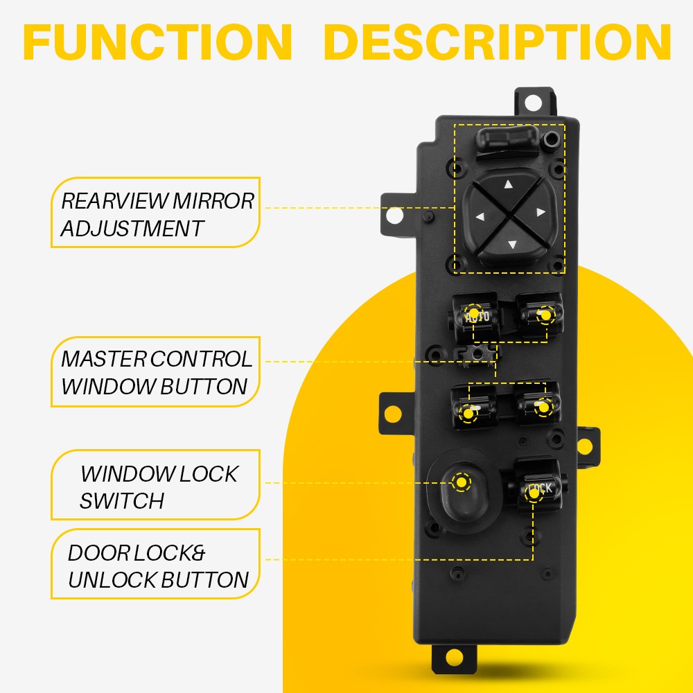 For 1999-2004 Jeep Grand Cherokee OEM Power Window Master Switch 55196389AD