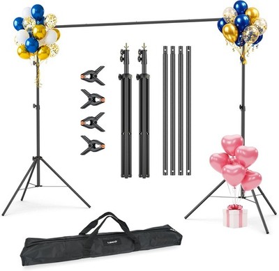 Lincostore Backdrop Support Stand Kit 10x7.1ft Adjustable Photography Studio