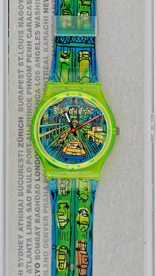 *RAR* SWATCH GENT - PASSAGE TO BROOKLYN GJ120 - NOS - FULL SET