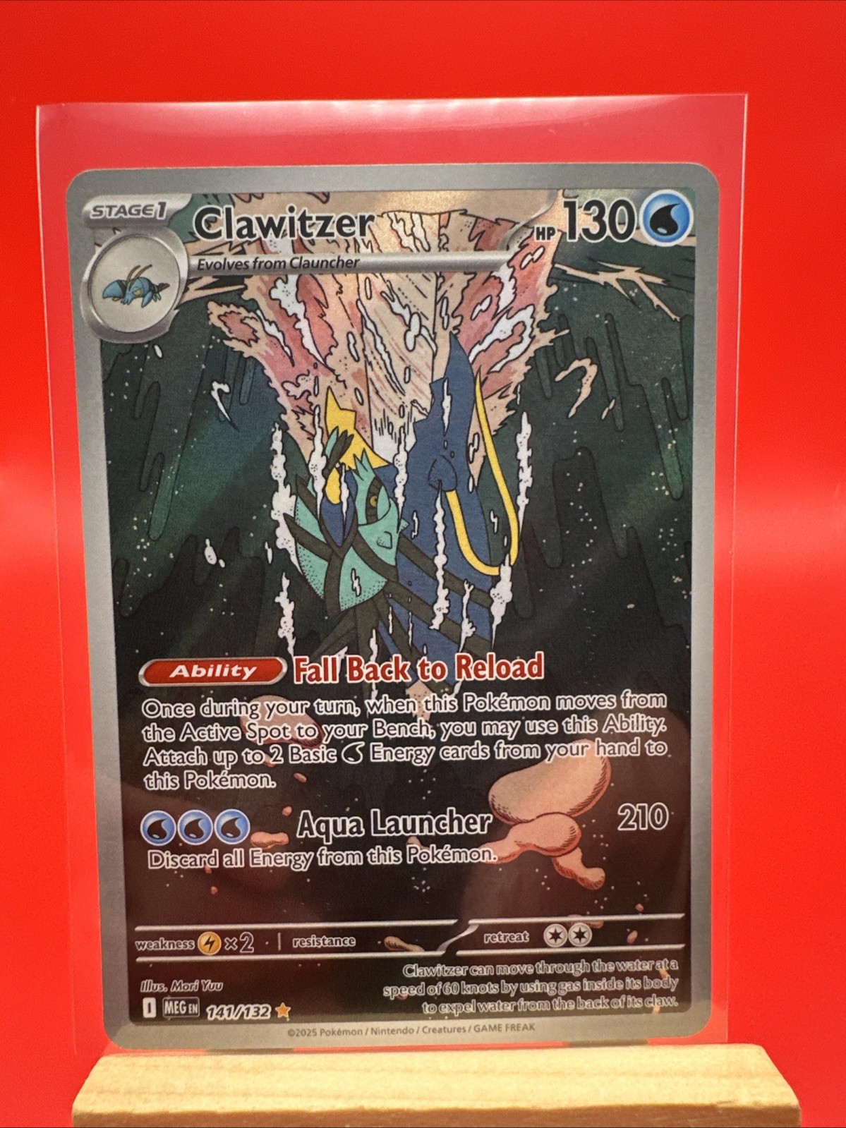 Clawitzer  141/132 Pokémon TCG Mega Evolutions Base Set Illustration Rare NM