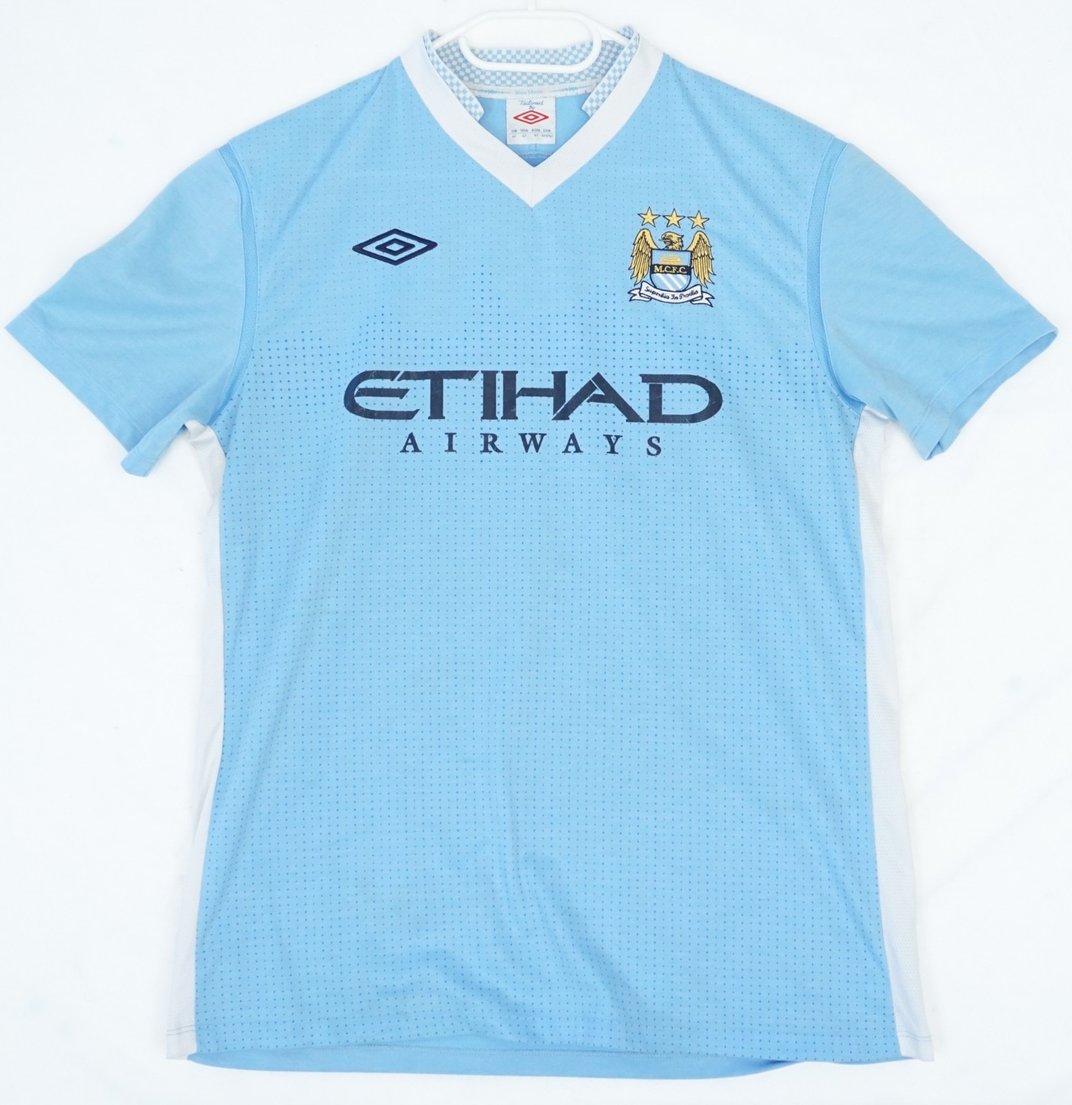 Vintage Umbro Manchester City FC Blue Soccer Jersey Men's Size 42