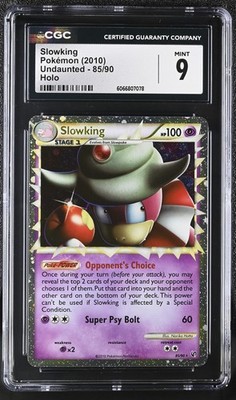 CGC 9 MINT Slowking 2010 Undaunted 85/90 Holo Pokemon Card | eBay