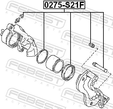 FEBEST-OE 0275-S21F.OE Repair Kit, brake caliper for MAZDA,NISSAN