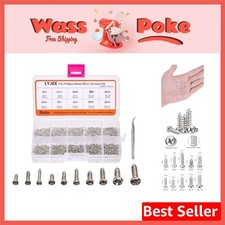 1000 Pcs Phillips Pan Head Screws Kit: Self-Tapping Easy Storage Box Included