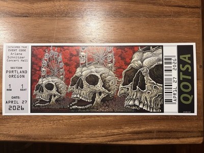 Queen Of The Stone Age HandBill Portland 2026 Emek