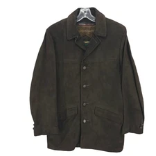 SCHOTT Vintage Dark Brown Suede Jacket Zip Out Vest Liner Size 36