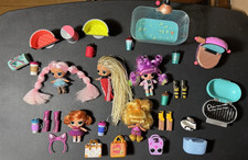 Lot of 4 LOL Surprise Dolls Hair Flip Alto Glam Salon JK MC Swag Hair Goals Acc