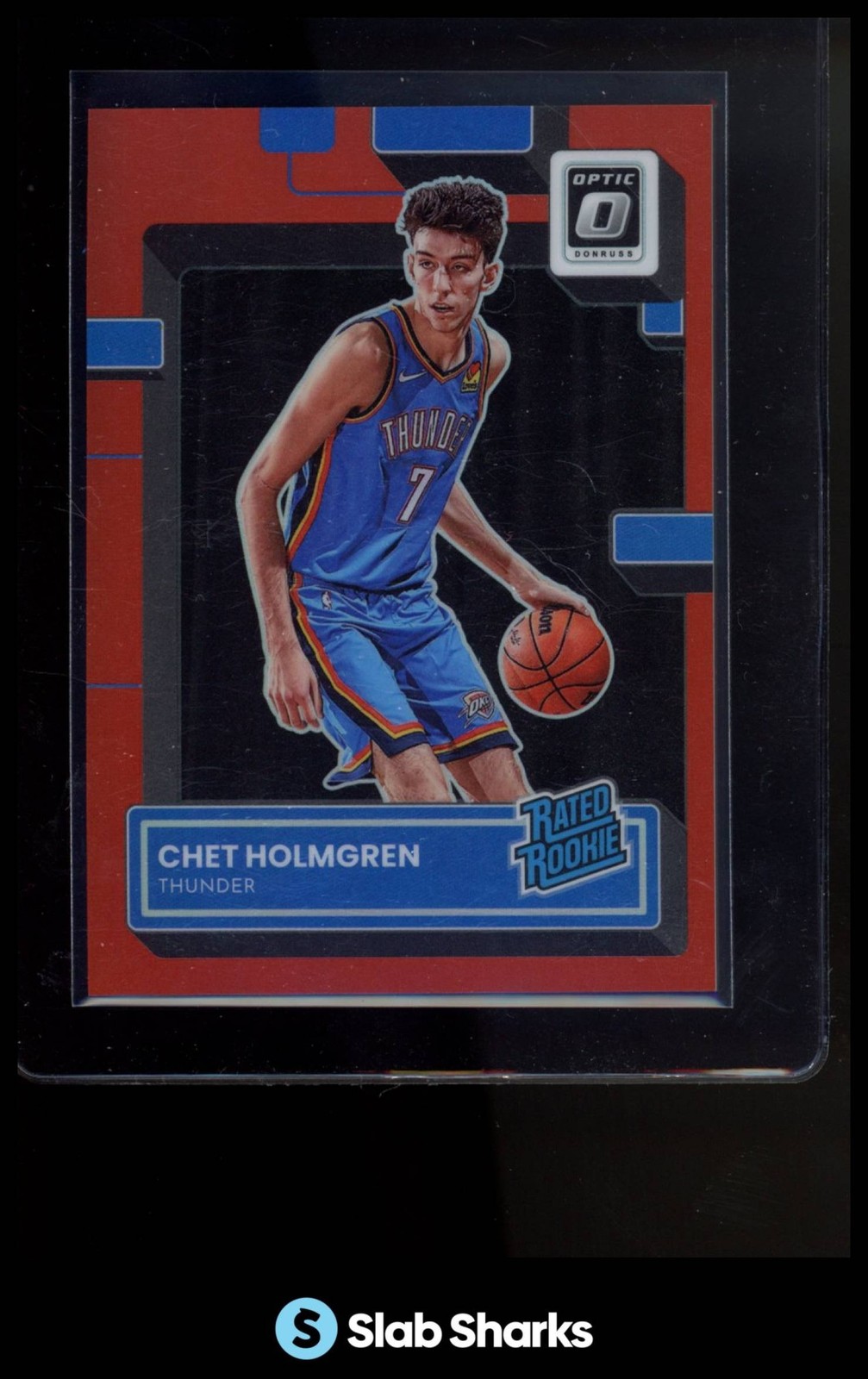 2022 PANINI DONRUSS OPTIC #208 CHET HOLMGREN RED RC RATED ROOKIE ROOKIE /99