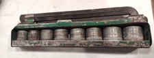 VINTAGE INDESTRO TOOLS HEX DRIVE SOCKET SET w/ RATCHET, USA