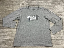 Life is Good Top Womens XL Gray Crusher Tee Long Sleeve Classic Fit Cotton