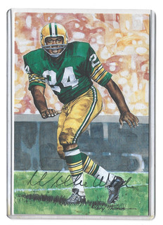 Goal Line Art Card Willie Wood Gold Seal Autograph #/100