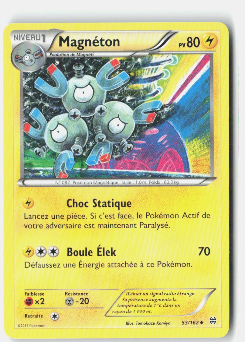 Magneton XY-Breakthrough 053/162 Vintage Pokemon Card Normal